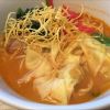 海老ワンタンのピリ辛味噌温麺