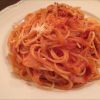 トマトとパンチェッタのアマトリチアーナ風スパゲッティ