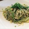 釜揚げしらすと生海苔・水菜のペペロンチーノ スパゲティー